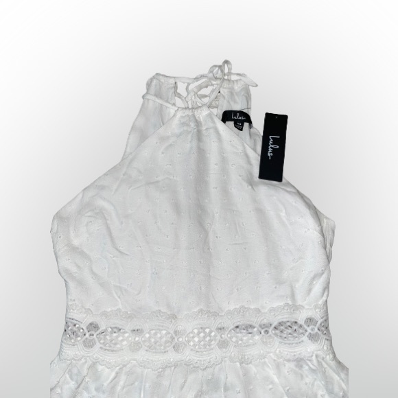 XS Lulu’s white halter dress NWT - Picture 3 of 6